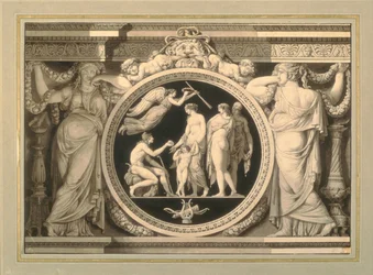Diseño para un relieve de El Juicio de Paris